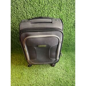 Ben Sherman Carry On Spinner Suitcase Charcoal Gray Softside Rolling Luggage